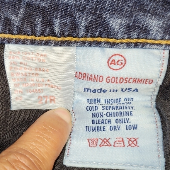 AG Adriano Goldschmeid The ELite Straight Leg Cobalt Wash Jeans Size 27 R - Picture 10 of 15